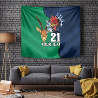 Custom France South Africa Rugby Tapestry Springboks and Gallic Rooster World Cup 2023 - Wonder Print Shop