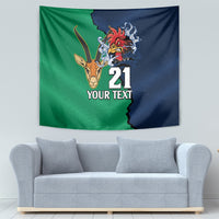 Custom France South Africa Rugby Tapestry Springboks and Gallic Rooster World Cup 2023 - Wonder Print Shop
