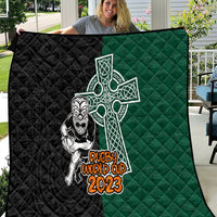 New Zealand Ireland Rugby Quilt Warrior Black Fern and Shamrocks World Cup 2023 - Wonder Print Shop