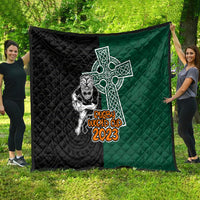New Zealand Ireland Rugby Quilt Warrior Black Fern and Shamrocks World Cup 2023 - Wonder Print Shop