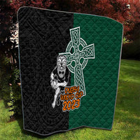 New Zealand Ireland Rugby Quilt Warrior Black Fern and Shamrocks World Cup 2023 - Wonder Print Shop