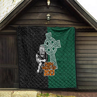 New Zealand Ireland Rugby Quilt Warrior Black Fern and Shamrocks World Cup 2023 - Wonder Print Shop