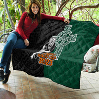 New Zealand Ireland Rugby Quilt Warrior Black Fern and Shamrocks World Cup 2023 - Wonder Print Shop