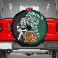 New Zealand Ireland Rugby Spare Tire Cover Warrior Black Fern and Shamrocks World Cup 2023 - Wonder Print Shop