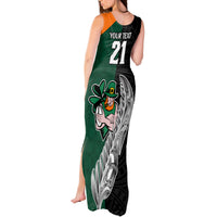 Custom New Zealand Ireland Rugby Tank Maxi Dress Warrior Black Fern and Shamrocks World Cup 2023 - Wonder Print Shop