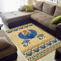 Ancient Egypt Scarab Beetle Area Rug LT9 - Wonder Print Shop