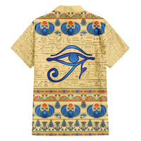 Ancient Egypt Scarab Beetle Family Matching Off Shoulder Short Dress and Hawaiian Shirt LT9 - Wonder Print Shop