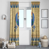 Ancient Egypt Scarab Beetle Window Curtain - Wonder Print Shop