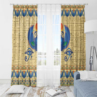 Ancient Egypt Scarab Beetle Window Curtain - Wonder Print Shop