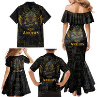 Anubis Egyptian God of Death Family Matching Mermaid Dress and Hawaiian Shirt LT9 - Wonder Print Shop