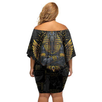 Anubis Egyptian God of Death Family Matching Off Shoulder Short Dress and Hawaiian Shirt LT9 - Wonder Print Shop