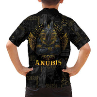 Anubis Egyptian God of Death Family Matching Short Sleeve Bodycon Dress and Hawaiian Shirt - Wonder Print Shop