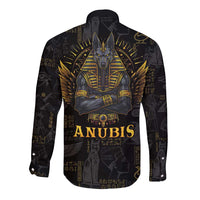 Anubis Egyptian God of Death Long Sleeve Button Shirt - Wonder Print Shop