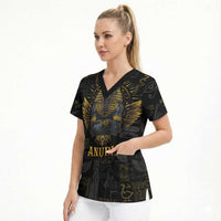 Anubis Egyptian God of Death Scrub Top