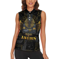 Anubis Egyptian God of Death Women Sleeveless Polo Shirt - Wonder Print Shop