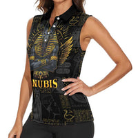 Anubis Egyptian God of Death Women Sleeveless Polo Shirt - Wonder Print Shop