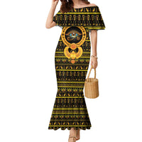 Egyptian God of The Sun Eye of Ra Family Matching Mermaid Dress and Hawaiian Shirt LT9 - Wonder Print Shop