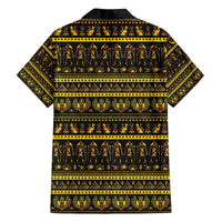 Egyptian God of The Sun Eye of Ra Family Matching Off The Shoulder Long Sleeve Dress and Hawaiian Shirt - Wonder Print Shop
