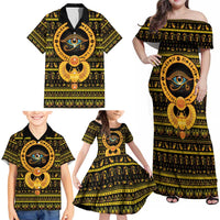 Egyptian God of The Sun Eye of Ra Family Matching Off Shoulder Maxi Dress and Hawaiian Shirt LT9 - Wonder Print Shop