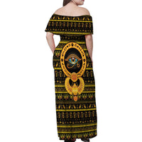 Egyptian God of The Sun Eye of Ra Family Matching Off Shoulder Maxi Dress and Hawaiian Shirt LT9 - Wonder Print Shop
