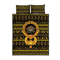 Egyptian God of The Sun Eye of Ra Quilt Bed Set - Wonder Print Shop