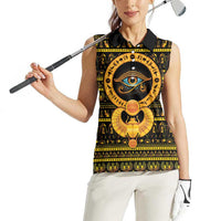 Egyptian God of The Sun Eye of Ra Women Sleeveless Polo Shirt - Wonder Print Shop