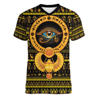 Egyptian God of The Sun Eye of Ra Women V-Neck T-Shirt - Wonder Print Shop