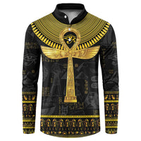 The Ankh Egyptian Hieroglyphs Button Sweatshirt LT9 - Wonder Print Shop