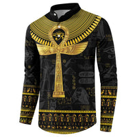 The Ankh Egyptian Hieroglyphs Button Sweatshirt LT9 - Wonder Print Shop