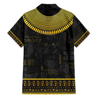 The Ankh Egyptian Hieroglyphs Family Matching Off The Shoulder Long Sleeve Dress and Hawaiian Shirt - Wonder Print Shop