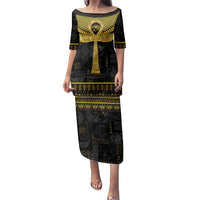 The Ankh Egyptian Hieroglyphs Family Matching Puletasi and Hawaiian Shirt - Wonder Print Shop
