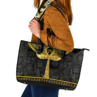 The Ankh Egyptian Hieroglyphs Leather Tote Bag - Wonder Print Shop