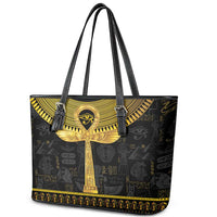 The Ankh Egyptian Hieroglyphs Leather Tote Bag - Wonder Print Shop