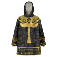 The Ankh Egyptian Hieroglyphs Wearable Blanket Hoodie - Wonder Print Shop