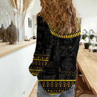 The Ankh Egyptian Hieroglyphs Women Casual Shirt - Wonder Print Shop