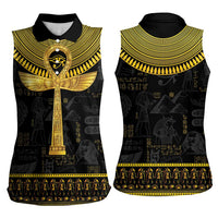 The Ankh Egyptian Hieroglyphs Women Sleeveless Polo Shirt - Wonder Print Shop