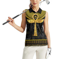 The Ankh Egyptian Hieroglyphs Women Sleeveless Polo Shirt - Wonder Print Shop