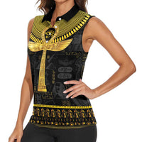 The Ankh Egyptian Hieroglyphs Women Sleeveless Polo Shirt - Wonder Print Shop