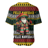 Mexican Santa Sombrero Baseball Jersey Feliz Navidad Mexico - Wonder Print Shop