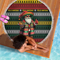 Mexican Santa Sombrero Beach Blanket Feliz Navidad Mexico - Wonder Print Shop