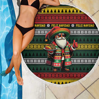 Mexican Santa Sombrero Beach Blanket Feliz Navidad Mexico - Wonder Print Shop