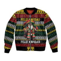 Mexican Santa Sombrero Bomber Jacket Feliz Navidad Mexico - Wonder Print Shop