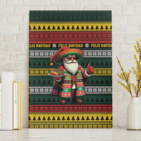 Mexican Santa Sombrero Canvas Wall Art Feliz Navidad Mexico - Wonder Print Shop
