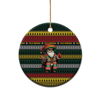 Mexican Santa Sombrero Ceramic Ornament Feliz Navidad Mexico - Wonder Print Shop