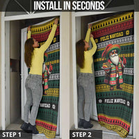 Mexican Santa Sombrero Door Cover Feliz Navidad Mexico - Wonder Print Shop