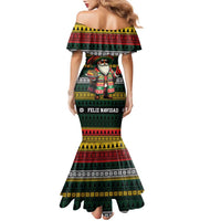 Mexican Santa Sombrero Family Matching Mermaid Dress and Hawaiian Shirt Feliz Navidad Mexico - Wonder Print Shop