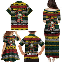 Mexican Santa Sombrero Family Matching Puletasi and Hawaiian Shirt Feliz Navidad Mexico - Wonder Print Shop