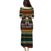 Mexican Santa Sombrero Family Matching Puletasi and Hawaiian Shirt Feliz Navidad Mexico - Wonder Print Shop