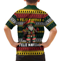 Mexican Santa Sombrero Family Matching Summer Maxi Dress and Hawaiian Shirt Feliz Navidad Mexico - Wonder Print Shop