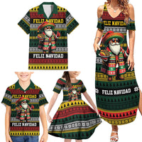 Mexican Santa Sombrero Family Matching Summer Maxi Dress and Hawaiian Shirt Feliz Navidad Mexico - Wonder Print Shop